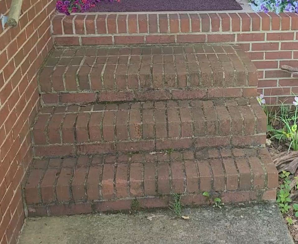 Before patio & pool deck cleaning in Signal Mountain, TN